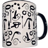 Diablo Picante - Tasse Bondage Blanche Avec Anse Noire 370 Ml
